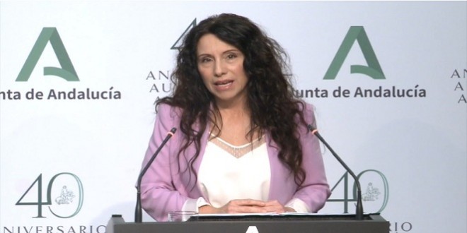 Rocío Ruiz, consejera de Igualdad, Políticas Sociales y Conciliación, en su comparecencia de ayer.