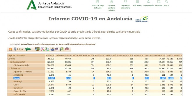 Ayuntamiento Coronavirus parte 25 de noviembre de 2021
